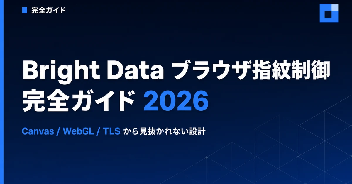 Bright Data Browser Fingerprint Control 2026: Canvas, WebGL & TLS